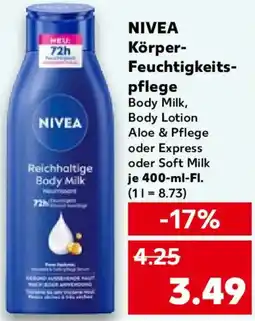 Kaufland NIVEA Körper Feuchtigkeitspflege Angebot