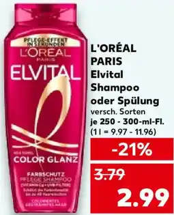 Kaufland L'ORÉAL PARIS Elvital Shampoo oder Spülung Angebot