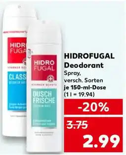 Kaufland HIDROFUGAL Deodorant Angebot