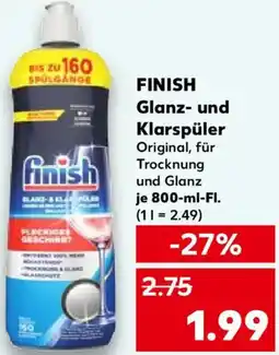 Kaufland FINISH Glanz- und Klarspüler Angebot