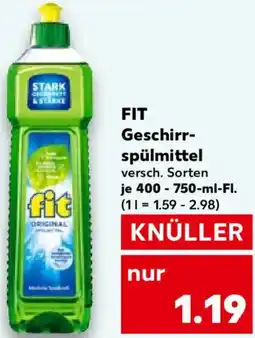 Kaufland FIT Geschirrspülmittel Angebot