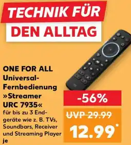 Kaufland ONE FOR ALL Universal Fernbedienung Streamer URC 7935 Angebot
