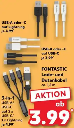 Kaufland FONTASTIC Lade- und Datenkabel Angebot