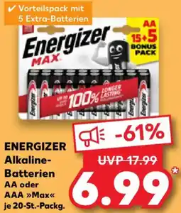 Kaufland ENERGIZER Alkaline Batterien Angebot