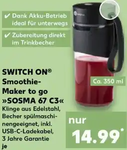 Kaufland SWITCH ON Smoothie Maker to go SOSMA 67 C3 Angebot
