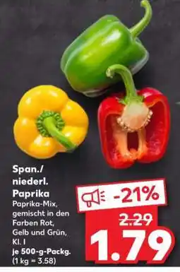 Kaufland Span./niederl. Paprika Angebot