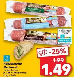 Kaufland HEIDEGRUND Mettwurst Angebot