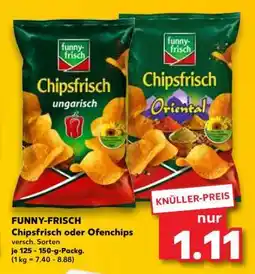 Kaufland FUNNY-FRISCH Chipsfrisch oder Ofenchips Angebot