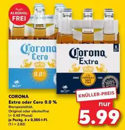 Kaufland CORONA Extra oder Cero 0.0 % Angebot
