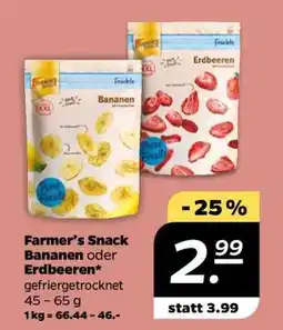 NETTO Farmer’s Snack Bananen oder Erdbeeren Angebot