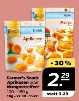NETTO Farmer’s Snack Aprikosen oder Mangostreifen Angebot