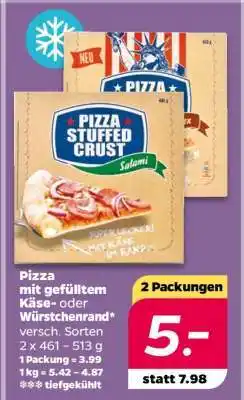 NETTO Pizza mit gefülltem Käse- oder Würstchenrand Angebot