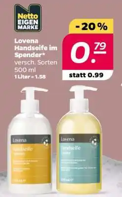 NETTO Lovena Handseife im Spender Angebot