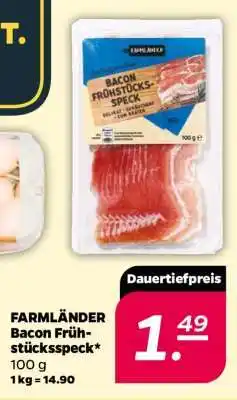 NETTO FARMLÄNDER Bacon Frühstücksspeck Angebot