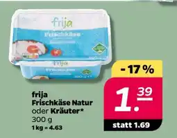 NETTO frija Frischkäse Natur oder Kräuter Angebot