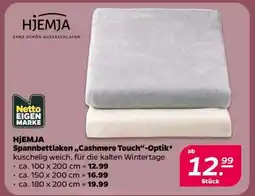 NETTO HjEMJA Spannbettlaken „Cashmere Touch“-Optik Angebot
