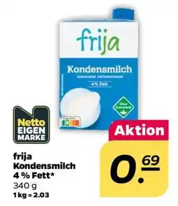 NETTO frija Kondensmilch 4 % Fett Angebot