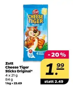 NETTO Zott Cheese Tiger Sticks Original Angebot