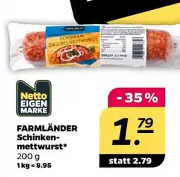 NETTO FARMLÄNDER Schinkenmettwurst Angebot