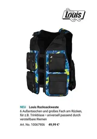 Louis Louis Rucksackweste Angebot