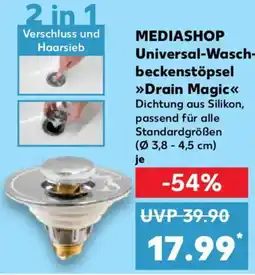 Kaufland MEDIASHOP Universal-Waschbeckenstöpsel Drain Magic Angebot
