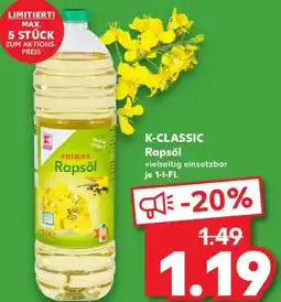 Kaufland K-CLASSIC Rapsöl Angebot