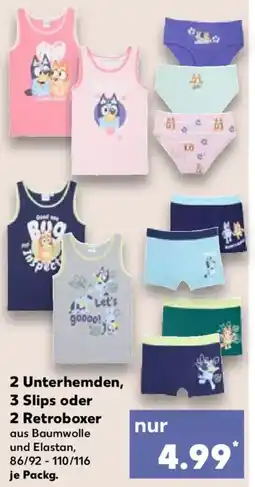 Kaufland Bluey 2 Unterhemden, 3 Slips oder 2 Retroboxer Angebot