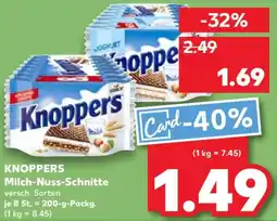Kaufland KNOPPERS Milch-Nuss-Schnitte Angebot
