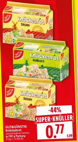 Edeka Herkules GUT&GÜNSTIG Knäckebrot Angebot