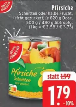 Edeka Gut & Günstig Pfirsiche Angebot