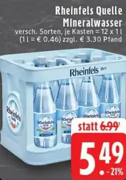 Edeka Rheinfels Quelle Mineralwasser Angebot