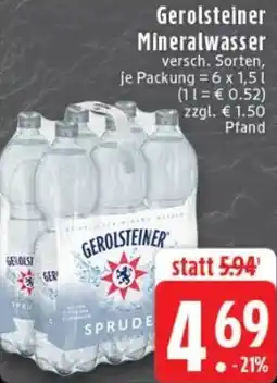 Edeka Gerolsteiner Mineralwasser Angebot