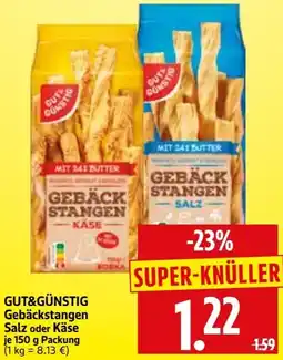 Edeka Herkules GUT&GÜNSTIG Gebäckstangen Salz oder Käse Angebot