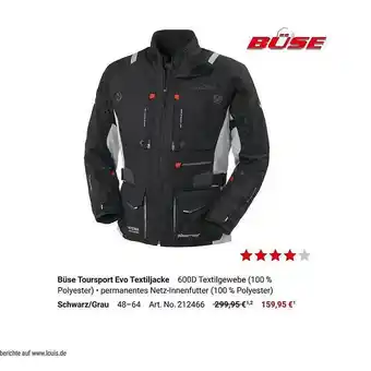 Louis Büse Toursport Evo Textiljacke Angebot