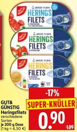 Edeka Herkules GUT & GÜNSTIG Heringsfilets Angebot