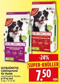Edeka Herkules GUT&GÜNSTIG Lieblingsmenü für Hunde Angebot