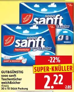 Edeka Herkules GUT&GÜNSTIG sooo sanft Taschentücher weich&sicher Angebot