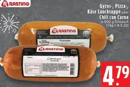 Edeka RASTING Gyros-, Pizza-, Käse Lauchsuppe oder Chili con Carne Angebot