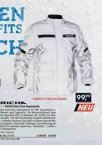 Polo Richa Rain Flare Regenjacke Angebot