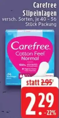 Edeka Carefree Slipeinlagen Angebot