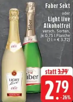 Edeka Faber Sekt oder Light live Alkoholfrei Angebot