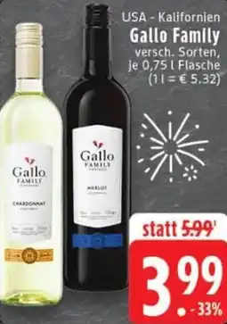 Edeka USA Kalifornien Gallo Family Angebot
