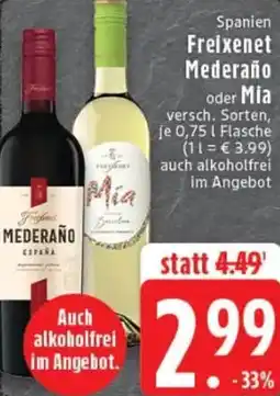 Edeka Spanien Freixenet Mederaño oder Mia Angebot