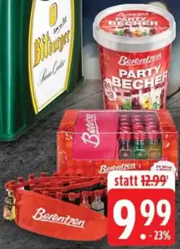 Edeka Berentzen Partybecher, Berentzen Gürtel oder Puschkin Party Shooter Angebot