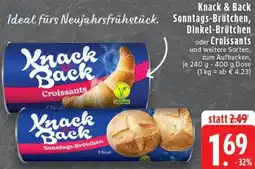 Edeka Knack & Back Sonntags-Brötchen, Dinkel-Brötchen oder Croissants Angebot