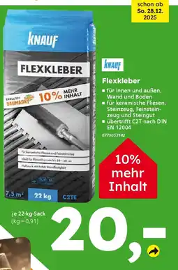 Globus Baumarkt KNAUF FLEXKLEBER Angebot