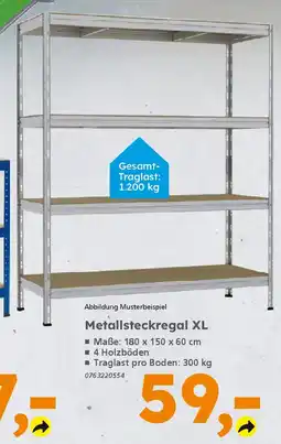 Globus Baumarkt Metallsteckregal XL Angebot