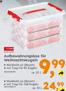 Globus Baumarkt Sunware Aufbewahrungsbox für Weihnachtskugeln Angebot