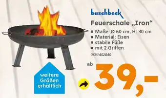 Globus Baumarkt buschbeck Feuerschale „Iron" Angebot
