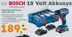 Globus Baumarkt BOSCH Akku-Bohrschrauber ,,GSR 18V-45" Angebot